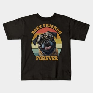 Pug Best Dog Best Friend Kids T-Shirt